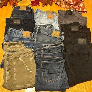 Bundle of 10 size 2 American Eagle Jeans $10 each or $75 for all or single below